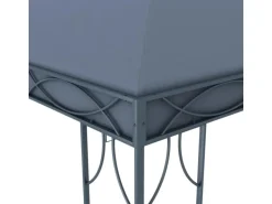 vidaXL Pavillon mit LED-Lichterkette 300x300 cm Anthrazit