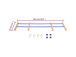 vidaXL Rückenlehne für Schlitten Blau Sperrholz