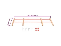 vidaXL Rückenlehne für Schlitten Rot Sperrholz