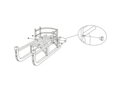 vidaXL Rückenlehne für Schlitten Rot Sperrholz