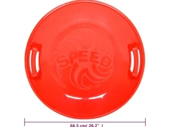 vidaXL Rundschlitten Rot 66,5 cm PP