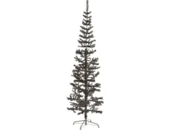 vidaXL Schlanker Weihnachtsbaum Schwarz 210 cm