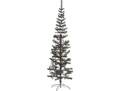 vidaXL Schlanker Weihnachtsbaum Schwarz 240 cm