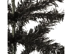 vidaXL Schlanker Weihnachtsbaum Schwarz 150 cm