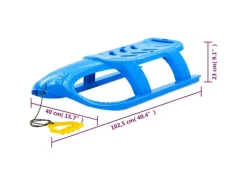 vidaXL Schlitten für Kinder Blau 102,5x40x23 cm Polypropylen