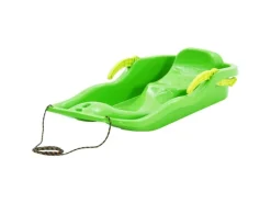 vidaXL Schlitten mit Bremsen Grün 87x40x18 cm Polypropylen