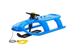 vidaXL Schlitten mit Lenkrad Blau 102,5x40x23 cm Polypropylen