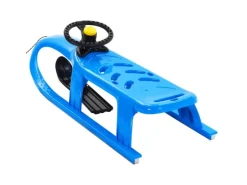 vidaXL Schlitten mit Lenkrad Blau 102,5x40x23 cm Polypropylen