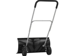 vidaXL Schneeschaufel mit Verlängerbarem Griff Schwarz 66 cm Stahl