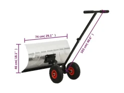 vidaXL Schneeschaufel mit Rädern