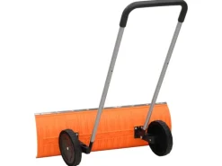 vidaXL Schneeschieber mit Teleskopgriff Orange 96 cm Stahl