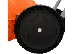 vidaXL Schneeschieber mit Teleskopgriff Orange 96 cm Stahl