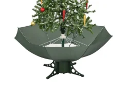 vidaXL Schneiender Weihnachtsbaum mit Schirmfuß Grün 170 cm
