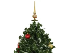 vidaXL Schneiender Weihnachtsbaum mit Schirmfuß Grün 170 cm