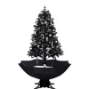 vidaXL Schneiender Weihnachtsbaum mit Schirmfuß Schwarz 170 cm PVC