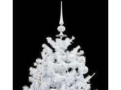 vidaXL Schneiender Weihnachtsbaum mit Schirmfuß Weiß 190 cm