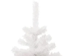 vidaXL Spiral-Weihnachtsbaum mit Topf und LEDs Weiß 120 cm PVC