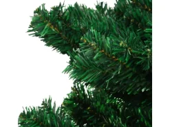 vidaXL Spiral-Weihnachtsbaum mit Ständer und LEDs Grün 150 cm PVC