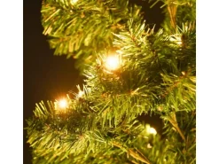 vidaXL Spiral-Weihnachtsbaum mit Ständer und LEDs Grün 150 cm PVC