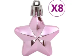 vidaXL 111-tlg. Weihnachtskugel-Set Rosa Polystyrol