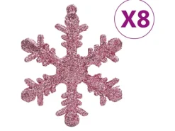 vidaXL 111-tlg. Weihnachtskugel-Set Rosa Polystyrol