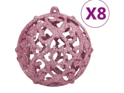 vidaXL 111-tlg. Weihnachtskugel-Set Rosa Polystyrol