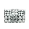 vidaXL 100-tlg. Weihnachtskugel-Set 3/4/6 cm Silbern