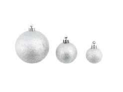 vidaXL 100-tlg. Weihnachtskugel-Set 3/4/6 cm Silbern