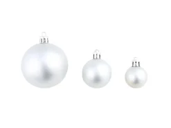 vidaXL 100-tlg. Weihnachtskugel-Set 3/4/6 cm Silbern