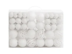 vidaXL 111-tlg. Weihnachtskugel-Set Weiß Polystyrol
