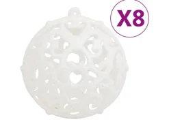 vidaXL 111-tlg. Weihnachtskugel-Set Weiß Polystyrol