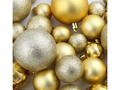 vidaXL 100-tlg. Weihnachtskugel-Set 3/4/6 cm Golden
