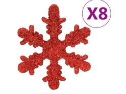 vidaXL 111-tlg. Weihnachtskugel-Set Rot Polystyrol