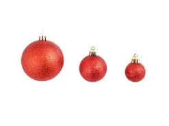 vidaXL 100-tlg. Weihnachtskugel-Set 3/4/6 cm Rot
