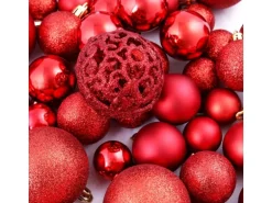 vidaXL 100-tlg. Weihnachtskugel-Set 3/4/6 cm Rot