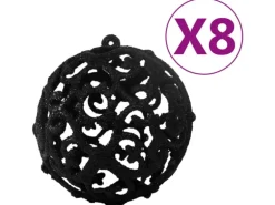 vidaXL 100-tlg. Weihnachtskugel-Set Schwarz