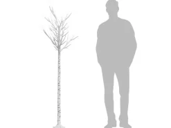 vidaXL Weihnachtsbaum 200 LEDs 2,2 m Warmweiß Weide Indoor Outdoor