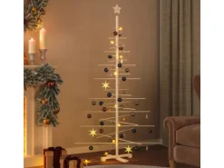 vidaXL Weihnachtsbaum Holz Zum Schmücken 180 cm Massivholz Kiefer