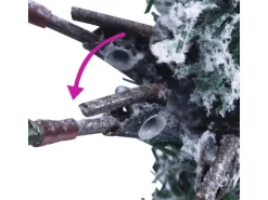 vidaXL Weihnachtsbaum mit LEDs   Zapfen Beschneit 225 cm PVC   PE Modell 1