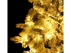 vidaXL Weihnachtsbaum mit LEDs   Zapfen Beschneit 225 cm PVC   PE Modell 1