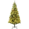 vidaXL Weihnachtsbaum mit LEDs & Kiefernzapfen Grün 225 cm PVC & PE Modell 1