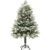 vidaXL Weihnachtsbaum mit LEDs   Kiefernzapfen Grün 150 cm PVC   PE Modell 2
