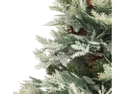 vidaXL Weihnachtsbaum mit LEDs   Kiefernzapfen Grün 150 cm PVC   PE Modell 2