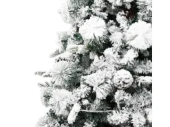 vidaXL Weihnachtsbaum mit LEDs & Zapfen Beschneit 195 cm PVC & PE Modell 1