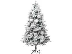 vidaXL Weihnachtsbaum mit LEDs & Zapfen Beschneit 195 cm PVC & PE Modell 1