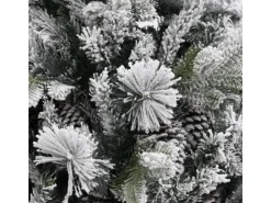 vidaXL Weihnachtsbaum mit Zapfen Beschneit 225 cm PVC   PE