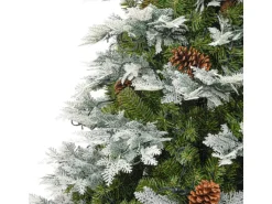 vidaXL Weihnachtsbaum mit LEDs & Kiefernzapfen Grün 195 cm PVC & PE Modell 2