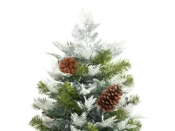 vidaXL Weihnachtsbaum mit LEDs & Kiefernzapfen Grün 195 cm PVC & PE Modell 2