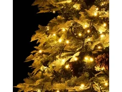 vidaXL Weihnachtsbaum mit LEDs & Kiefernzapfen Grün 195 cm PVC & PE Modell 2