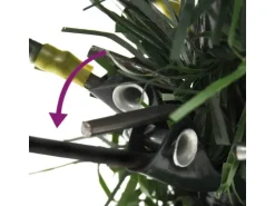 vidaXL Weihnachtsbaum mit LEDs   Kiefernzapfen Grün 120 cm PVC   PE Modell 3